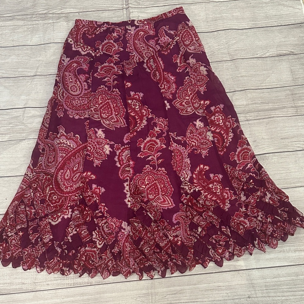 Moschino Cheap and Chic Paisley Print Women's Skirt with side zipper